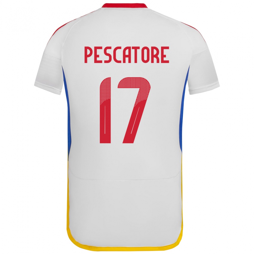 Niño Camiseta Venezuela Camila Pescatore #17 Blanco 2ª Equipación 24-26 La Camisa Perú