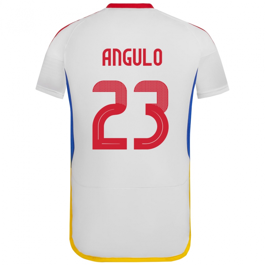 Niño Camiseta Venezuela Gabriela Angulo #23 Blanco 2ª Equipación 24-26 La Camisa Perú