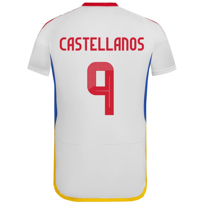 Niño Camiseta Venezuela Deyna Castellanos #9 Blanco 2ª Equipación 24-26 La Camisa Perú