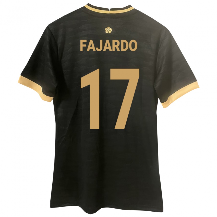 Niño Camiseta Panamá José Fajardo #17 Negro 2ª Equipación 24-26 La Camisa Perú