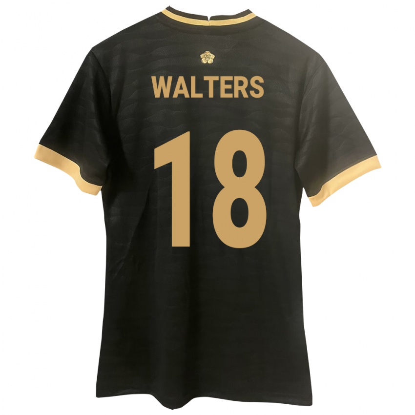 Niño Camiseta Panamá Kairo Walters #18 Negro 2ª Equipación 24-26 La Camisa Perú