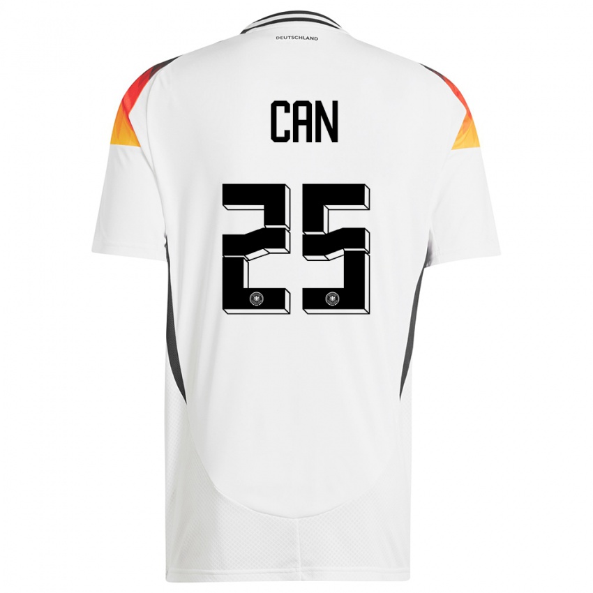 Hombre Camiseta Alemania Emre Can #25 Blanco 1ª Equipación 24-26 La Camisa Perú