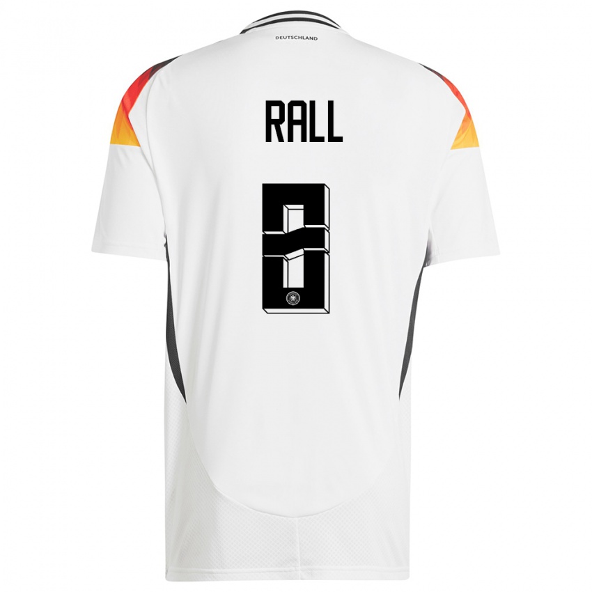 Hombre Camiseta Alemania Maximiliane Rall #8 Blanco 1ª Equipación 24-26 La Camisa Perú