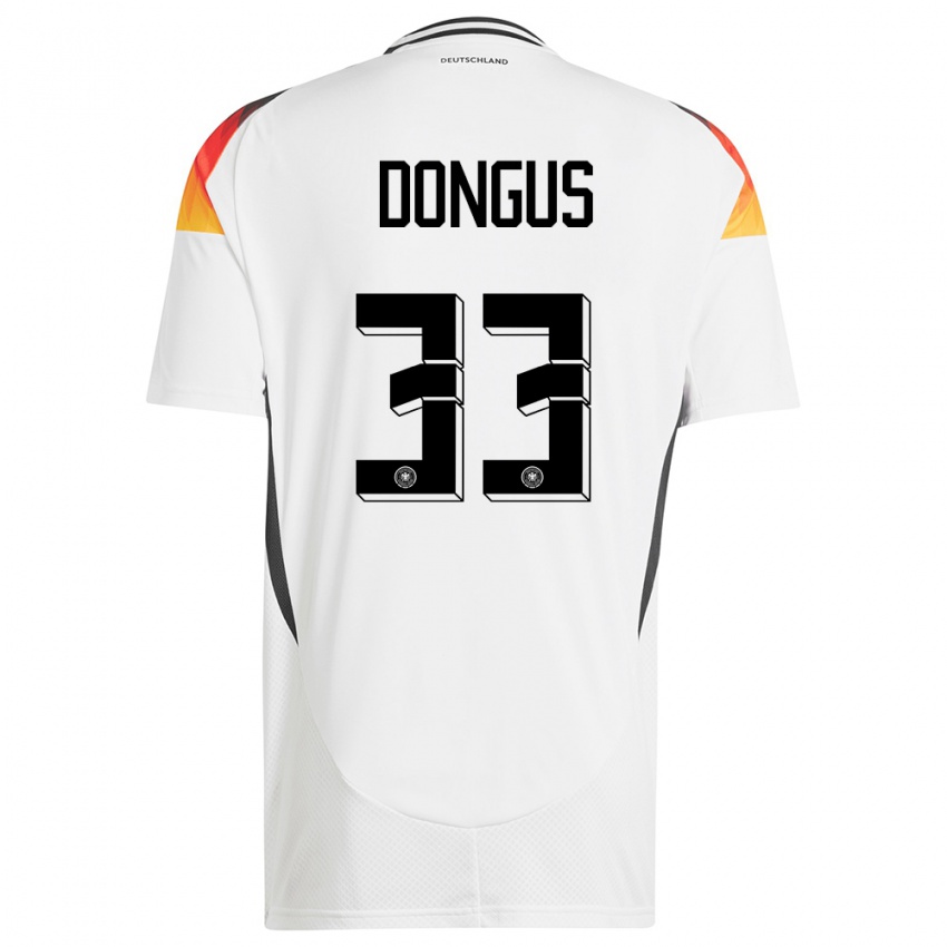 Hombre Camiseta Alemania Fabienne Dongus #33 Blanco 1ª Equipación 24-26 La Camisa Perú