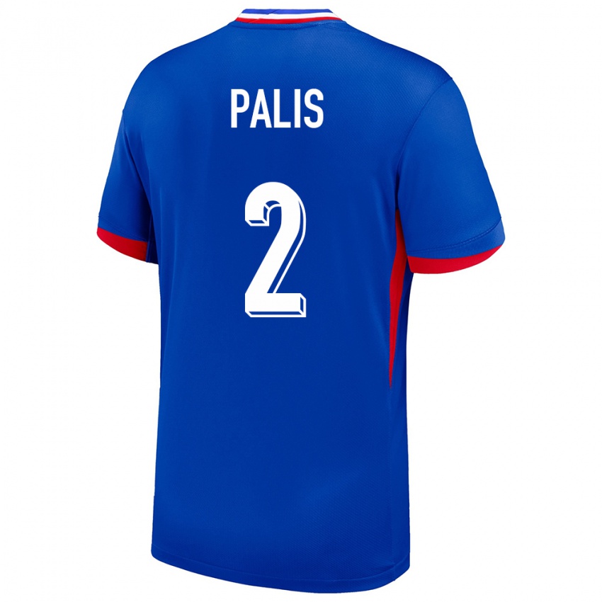 Hombre Camiseta Francia Ella Palis #2 Azul 1ª Equipación 24-26 La Camisa Perú