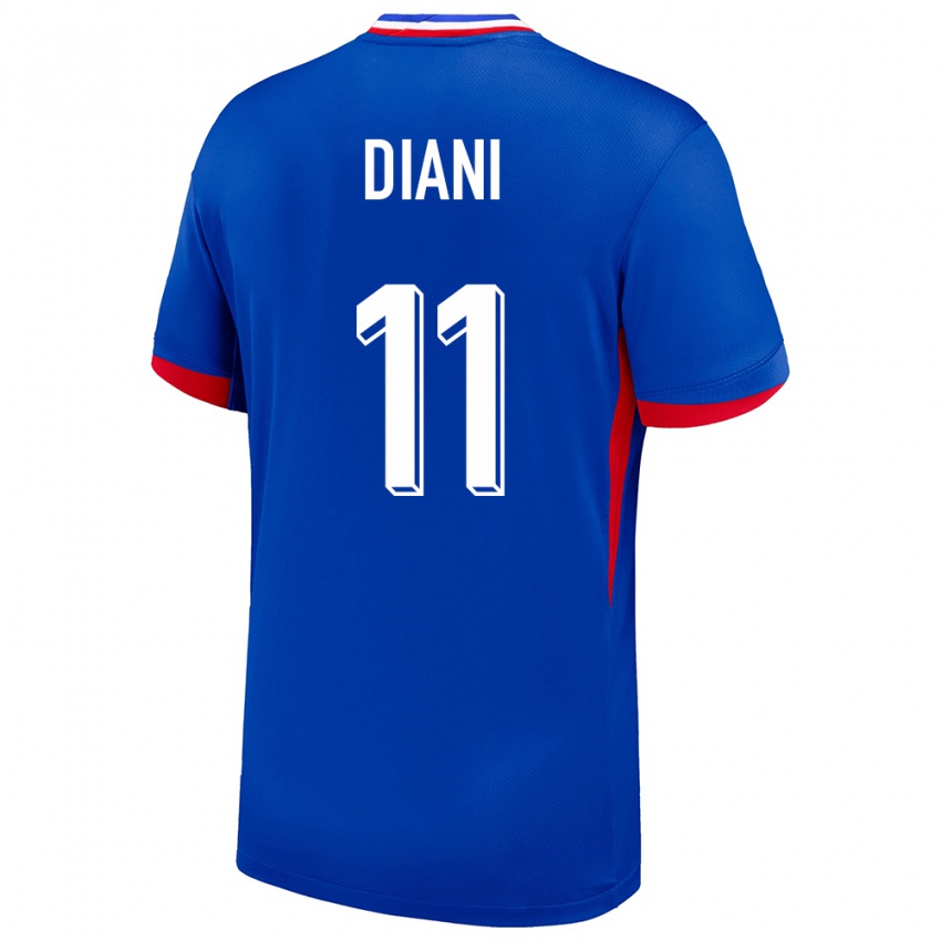 Hombre Camiseta Francia Kadidiatou Diani #11 Azul 1ª Equipación 24-26 La Camisa Perú