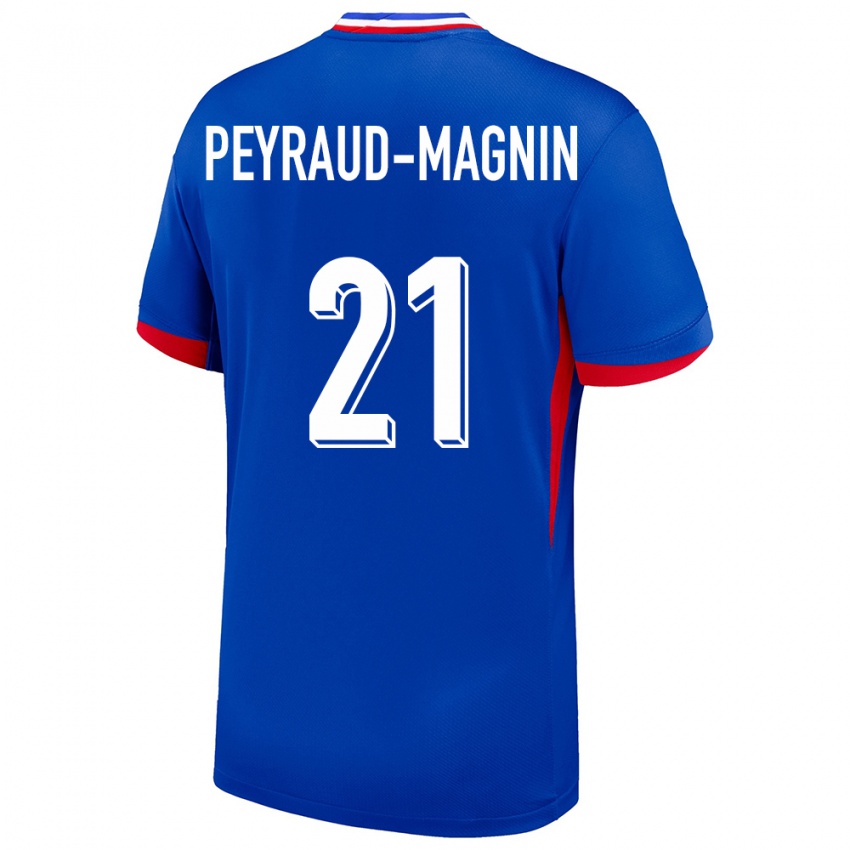Hombre Camiseta Francia Pauline Peyraud Magnin #21 Azul 1ª Equipación 24-26 La Camisa Perú