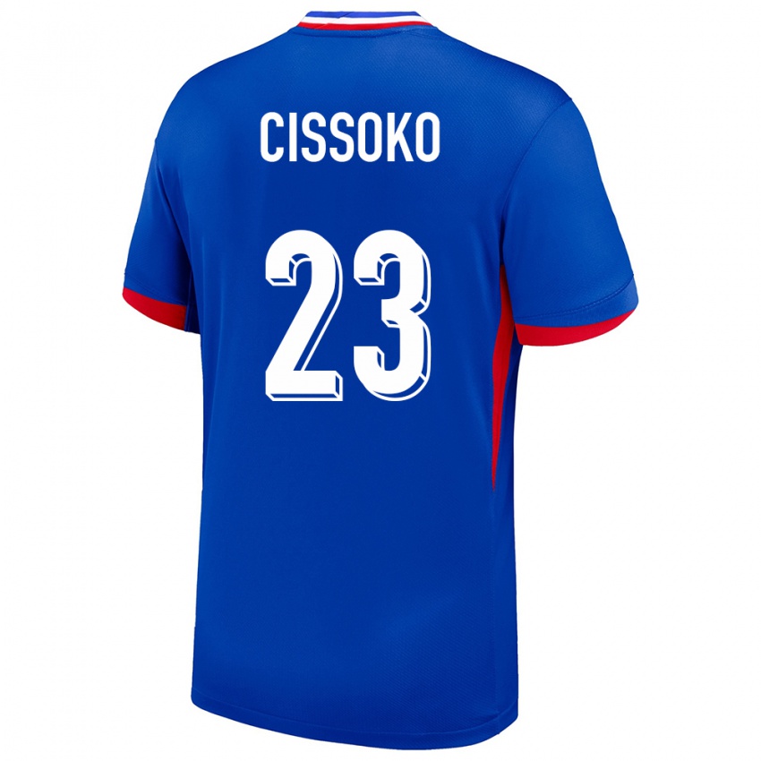 Hombre Camiseta Francia Hawa Cissoko #23 Azul 1ª Equipación 24-26 La Camisa Perú