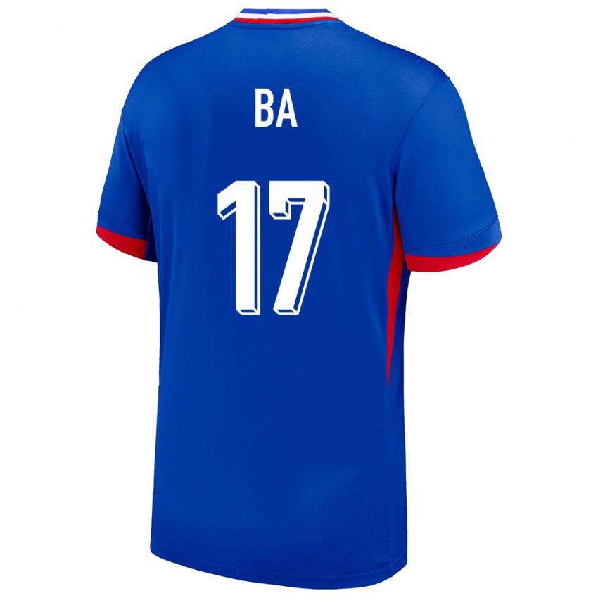 Hombre Camiseta Francia Abdoullah Ba #17 Azul 1ª Equipación 24-26 La Camisa Perú