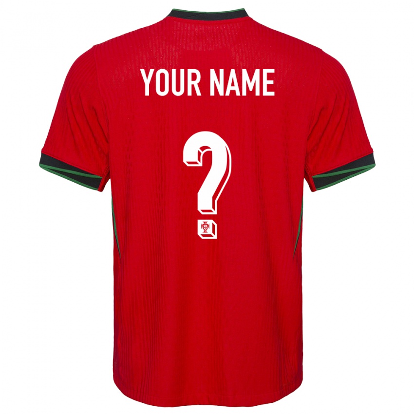 Hombre Camiseta Portugal Su Nombre #0 Rojo 1ª Equipación 24-26 La Camisa Perú