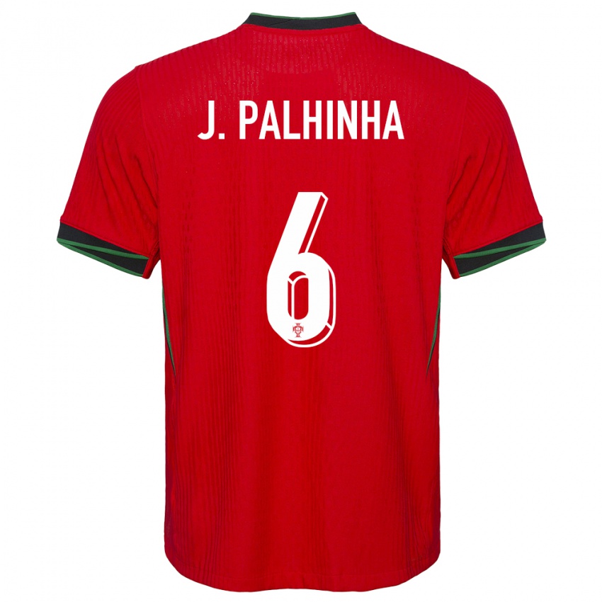 Hombre Camiseta Portugal Joao Palhinha #6 Rojo 1ª Equipación 24-26 La Camisa Perú
