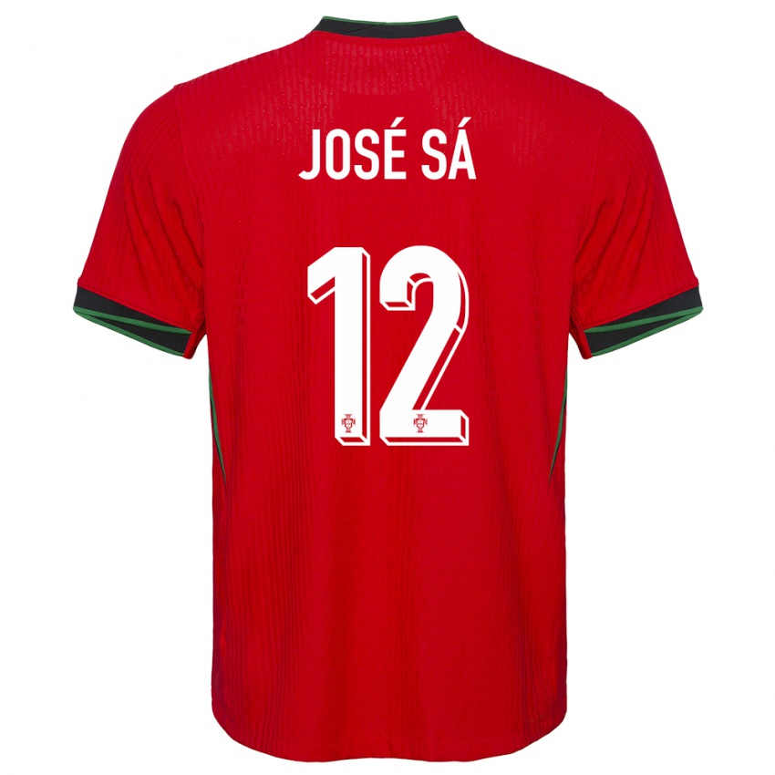 Hombre Camiseta Portugal Jose Sa #12 Rojo 1ª Equipación 24-26 La Camisa Perú