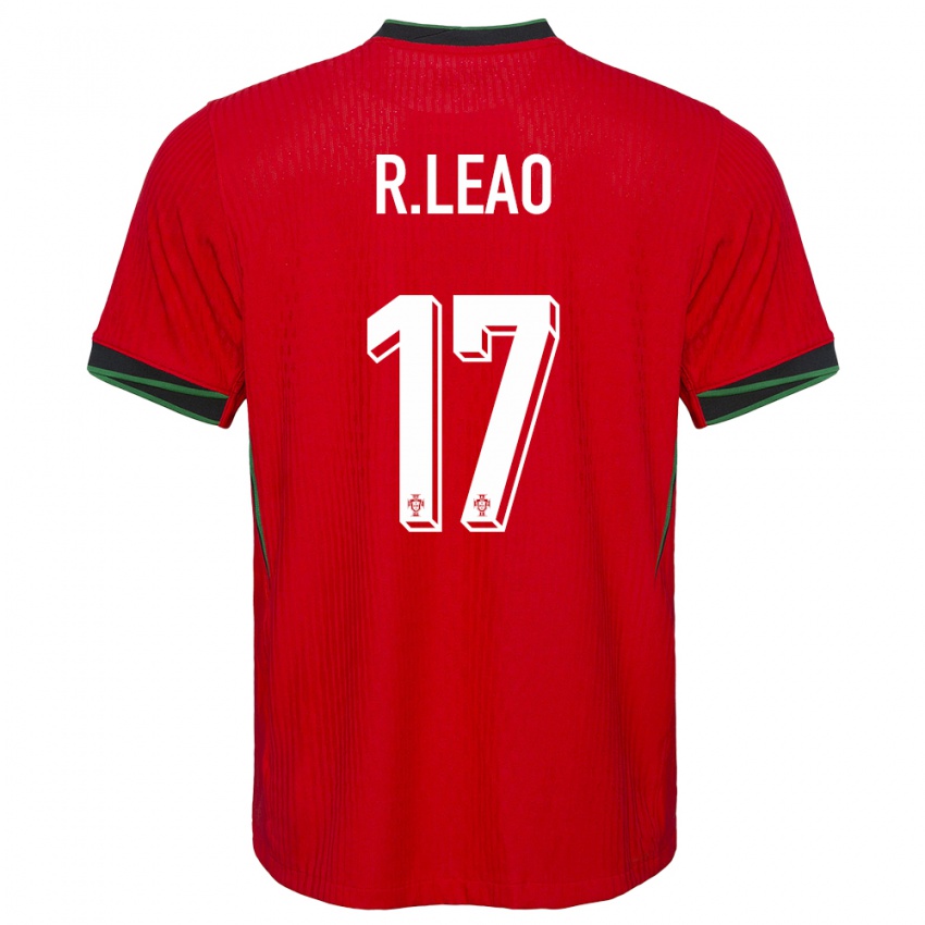 Hombre Camiseta Portugal Rafael Leao #17 Rojo 1ª Equipación 24-26 La Camisa Perú