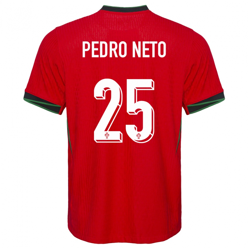 Hombre Camiseta Portugal Pedro Neto #25 Rojo 1ª Equipación 24-26 La Camisa Perú