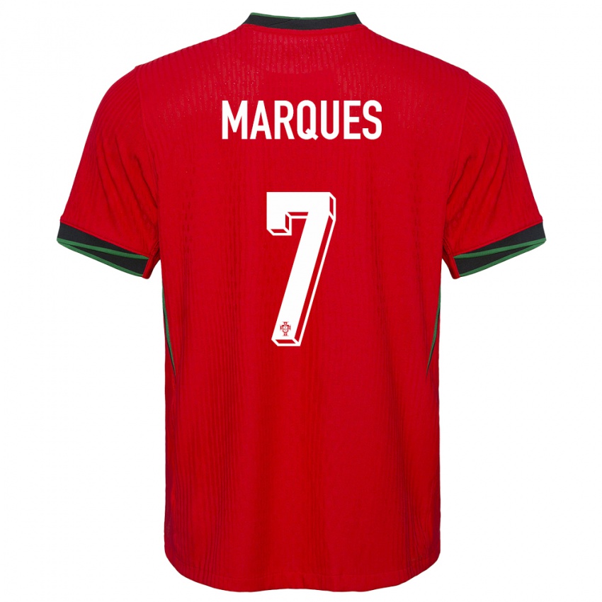 Hombre Camiseta Portugal Vanessa Marques #7 Rojo 1ª Equipación 24-26 La Camisa Perú