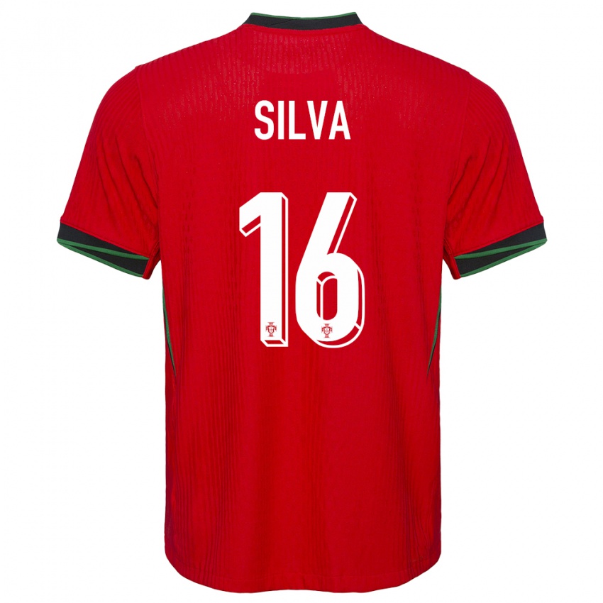 Hombre Camiseta Portugal Diana Silva #16 Rojo 1ª Equipación 24-26 La Camisa Perú