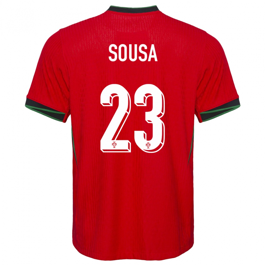 Hombre Camiseta Portugal Afonso Sousa #23 Rojo 1ª Equipación 24-26 La Camisa Perú