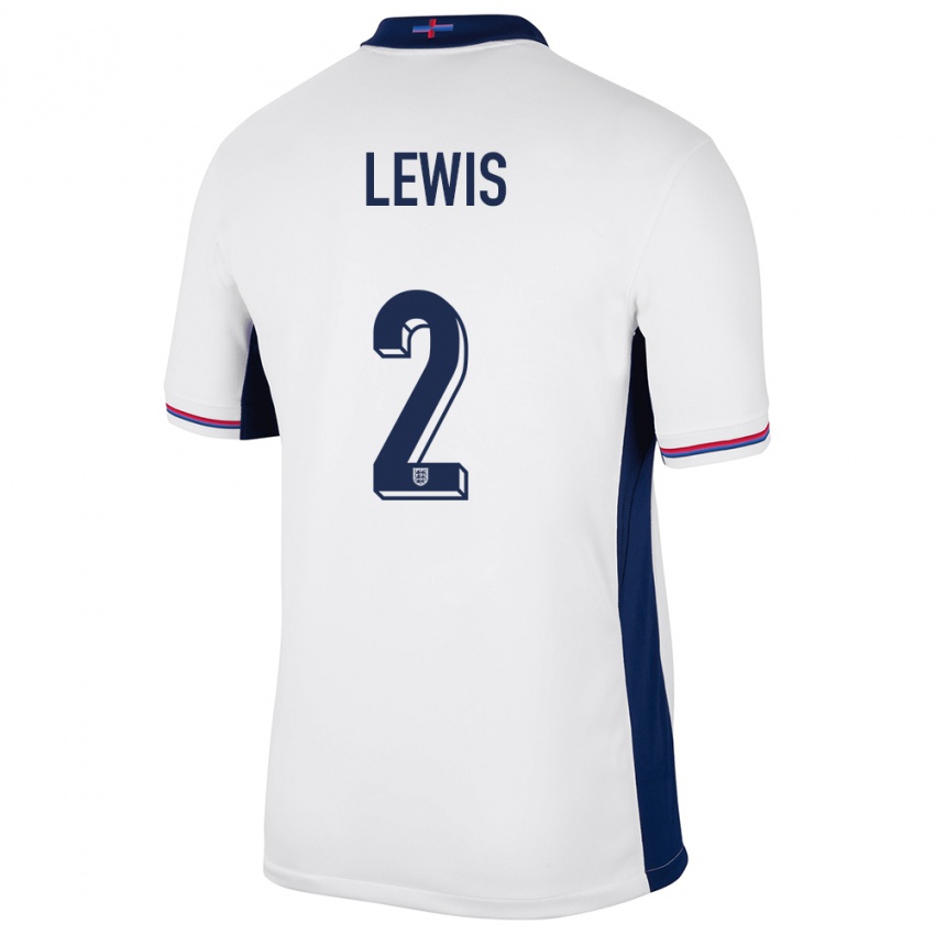 Hombre Camiseta Inglaterra Rico Lewis #2 Blanco 1ª Equipación 24-26 La Camisa Perú