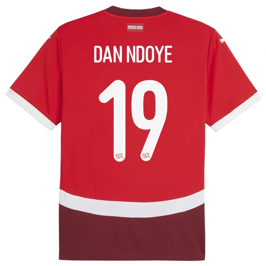 Hombre Camiseta Suiza Dan Ndoye #19 Rojo 1ª Equipación 24-26 La Camisa Perú