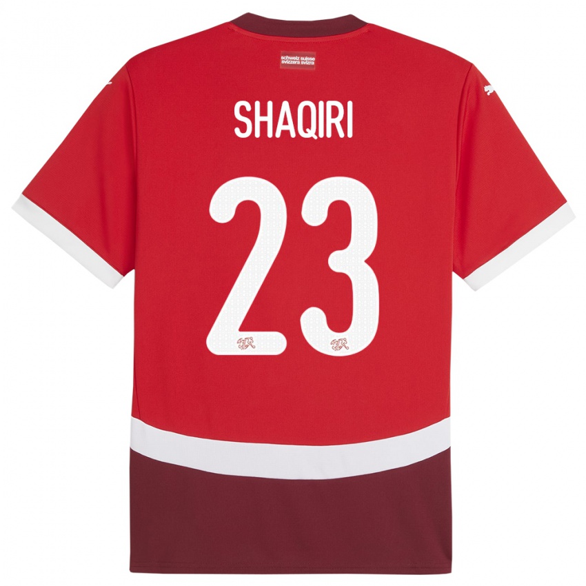 Hombre Camiseta Suiza Xherdan Shaqiri #23 Rojo 1ª Equipación 24-26 La Camisa Perú