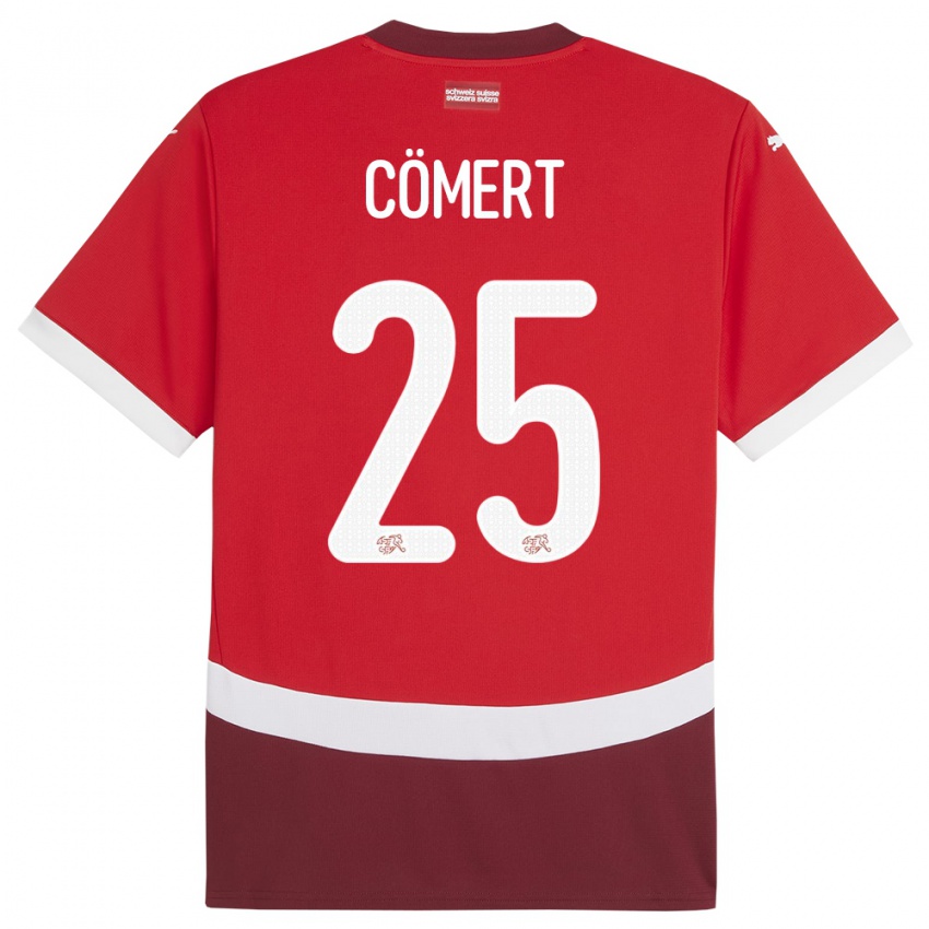 Hombre Camiseta Suiza Eray Comert #25 Rojo 1ª Equipación 24-26 La Camisa Perú