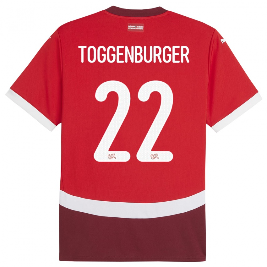 Hombre Camiseta Suiza Nando Toggenburger #22 Rojo 1ª Equipación 24-26 La Camisa Perú