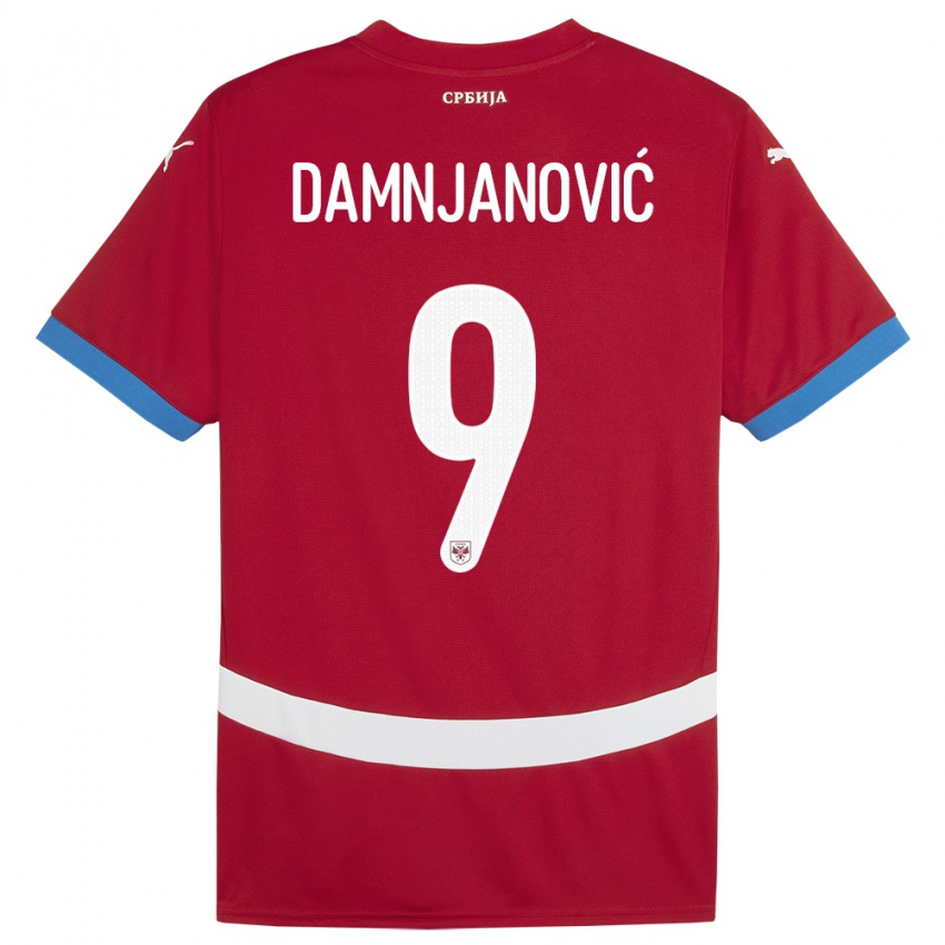 Hombre Camiseta Serbia Jovana Damnjanovic #9 Rojo 1ª Equipación 24-26 La Camisa Perú