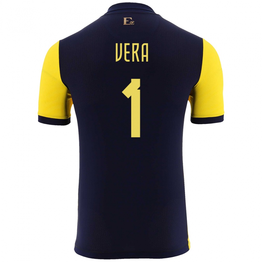 Hombre Camiseta Ecuador Andrea Vera #1 Amarillo 1ª Equipación 24-26 La Camisa Perú