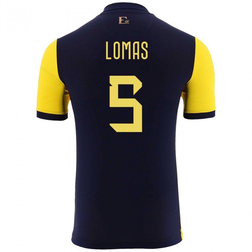 Hombre Camiseta Ecuador Ariana Lomas #5 Amarillo 1ª Equipación 24-26 La Camisa Perú