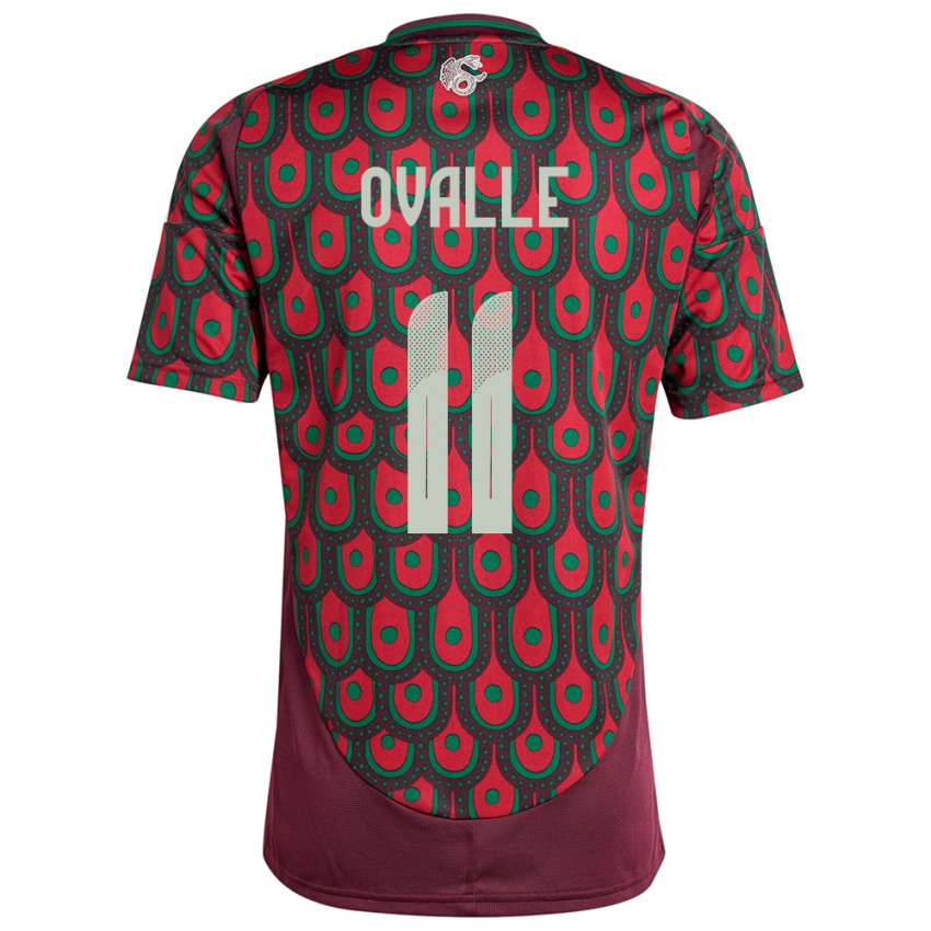 Hombre Camiseta México Lizbeth Ovalle #11 Granate 1ª Equipación 24-26 La Camisa Perú