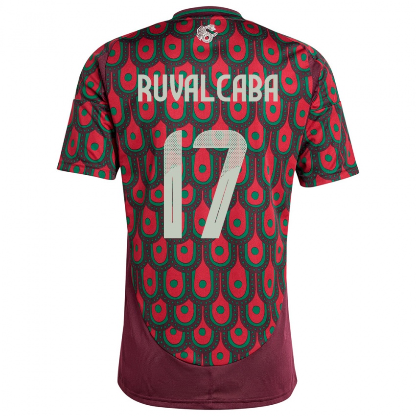 Hombre Camiseta México Jorge Ruvalcaba #17 Granate 1ª Equipación 24-26 La Camisa Perú