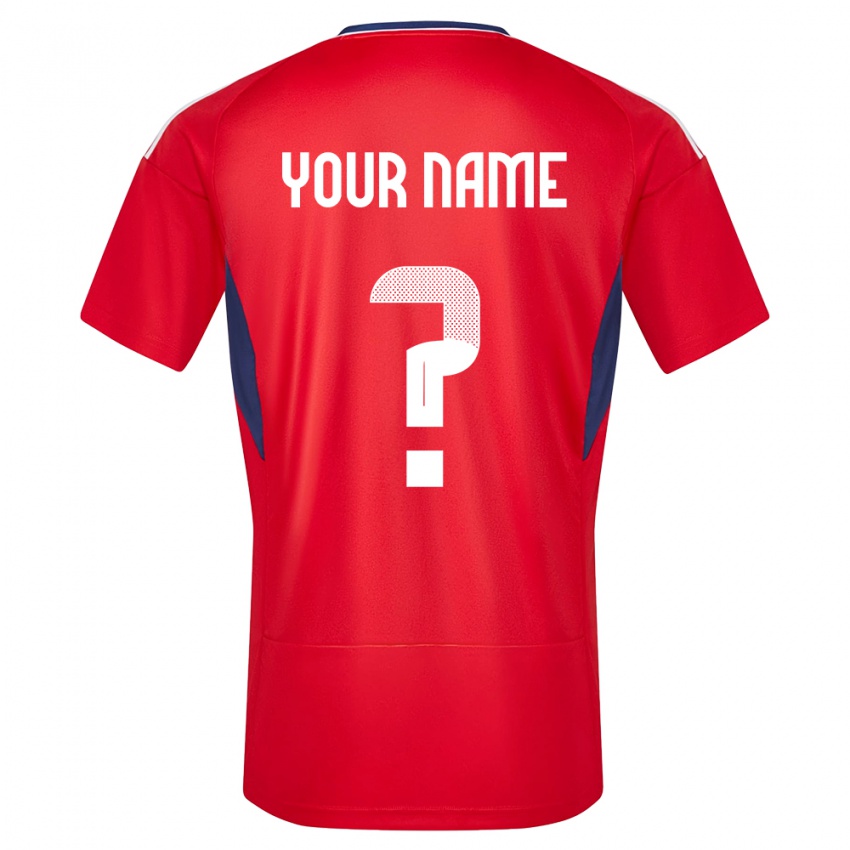 Hombre Camiseta Costa Rica Su Nombre #0 Rojo 1ª Equipación 24-26 La Camisa Perú