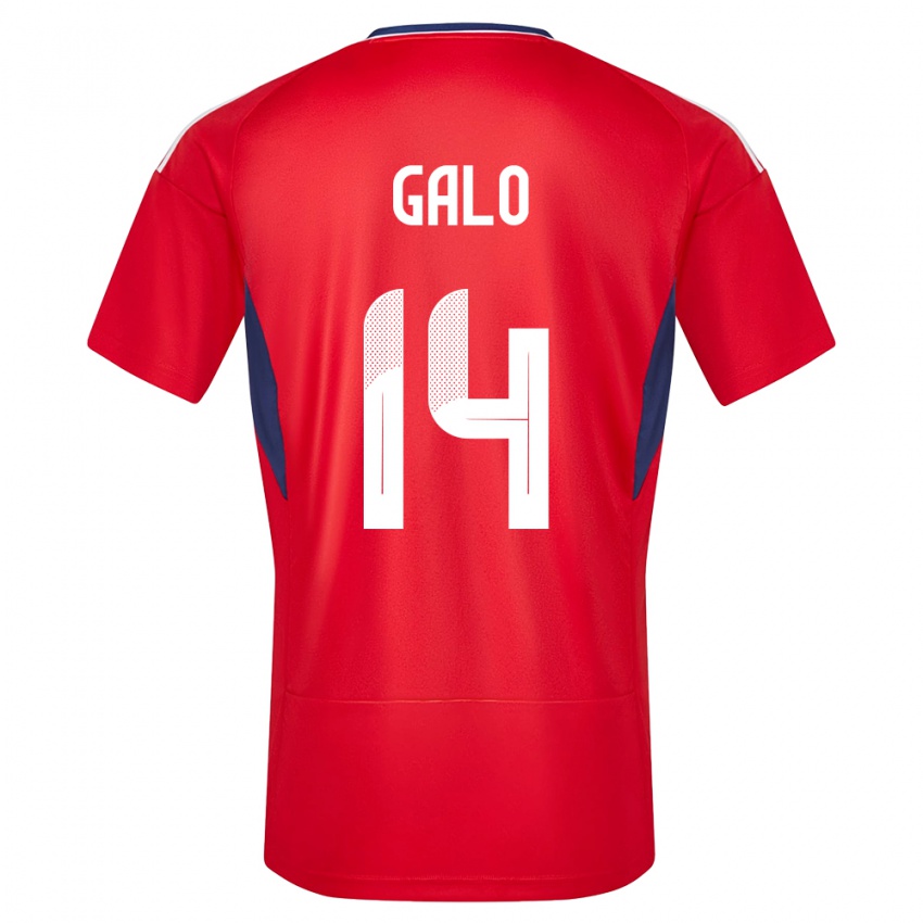 Hombre Camiseta Costa Rica Orlando Galo #14 Rojo 1ª Equipación 24-26 La Camisa Perú