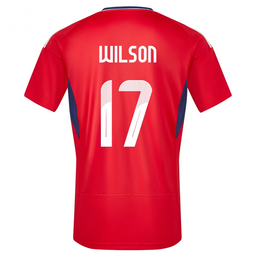 Hombre Camiseta Costa Rica Roan Wilson #17 Rojo 1ª Equipación 24-26 La Camisa Perú