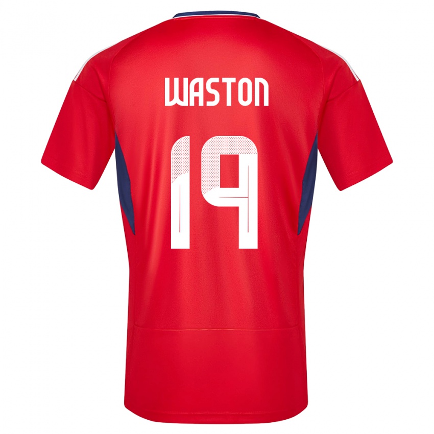 Hombre Camiseta Costa Rica Kendall Waston #19 Rojo 1ª Equipación 24-26 La Camisa Perú