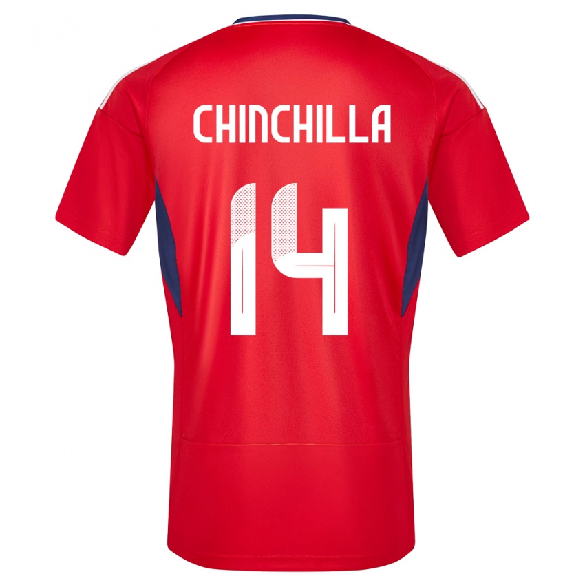 Hombre Camiseta Costa Rica Priscila Chinchilla #14 Rojo 1ª Equipación 24-26 La Camisa Perú