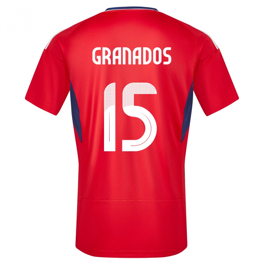 Hombre Camiseta Costa Rica Cristin Granados #15 Rojo 1ª Equipación 24-26 La Camisa Perú