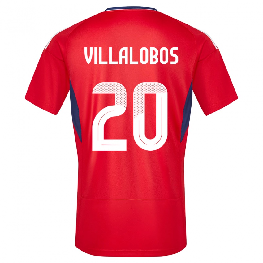 Hombre Camiseta Costa Rica Fabiola Villalobos #20 Rojo 1ª Equipación 24-26 La Camisa Perú