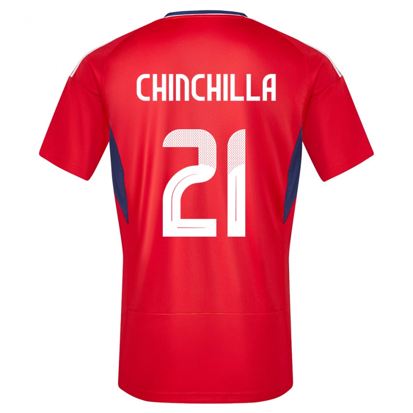 Hombre Camiseta Costa Rica Viviana Chinchilla #21 Rojo 1ª Equipación 24-26 La Camisa Perú