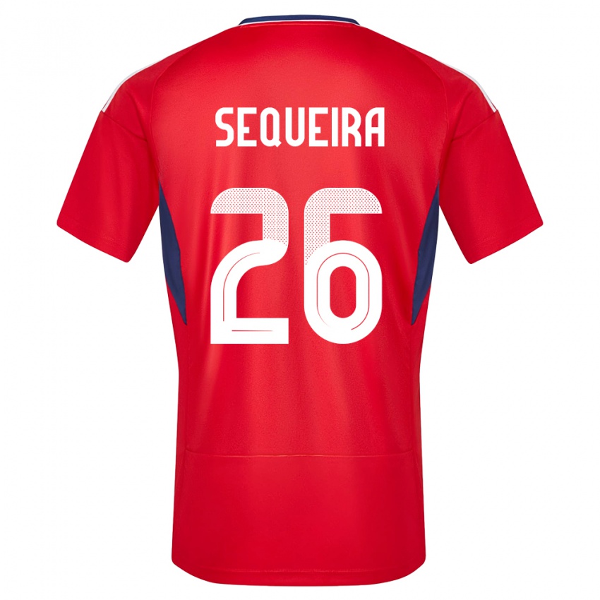 Hombre Camiseta Costa Rica Douglas Sequeira #26 Rojo 1ª Equipación 24-26 La Camisa Perú