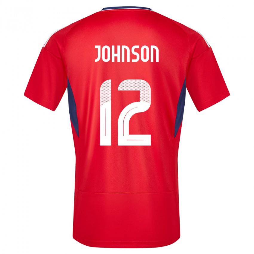 Hombre Camiseta Costa Rica Shawn Johnson #12 Rojo 1ª Equipación 24-26 La Camisa Perú