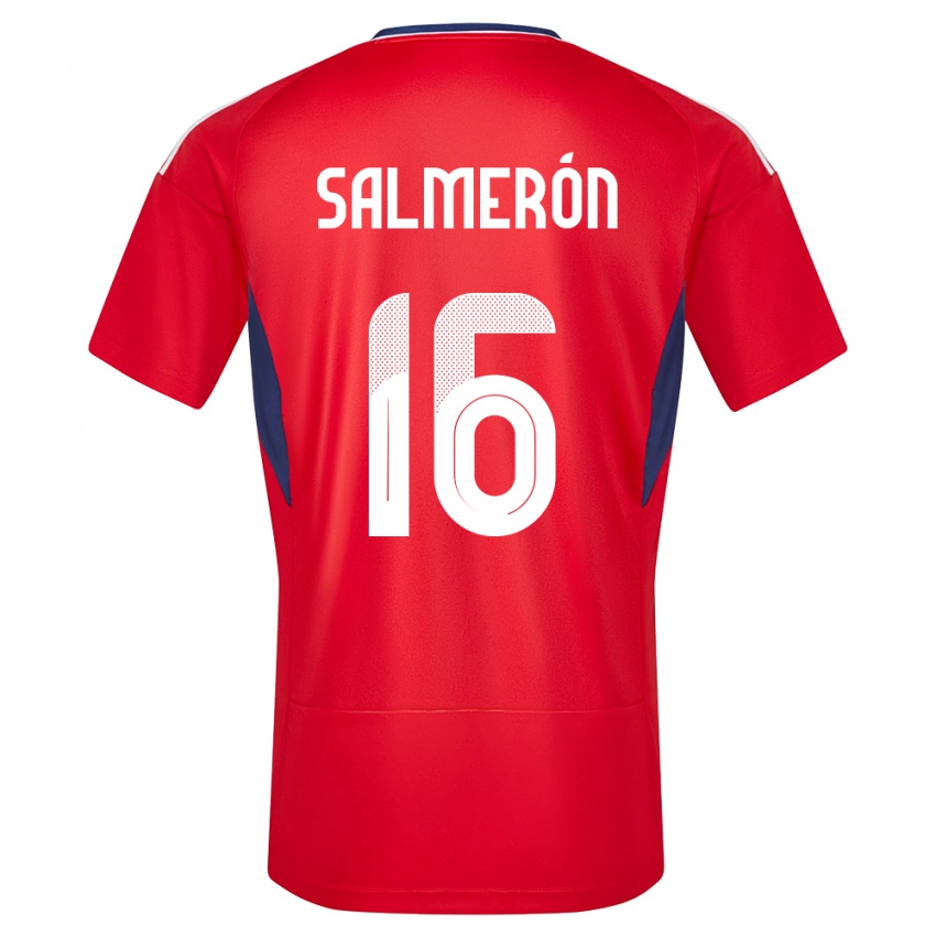 Hombre Camiseta Costa Rica Andrey Salmeron #16 Rojo 1ª Equipación 24-26 La Camisa Perú