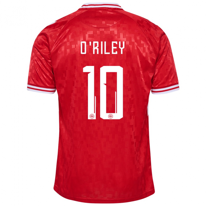 Hombre Camiseta Dinamarca Matt O Riley #10 Rojo 1ª Equipación 24-26 La Camisa Perú