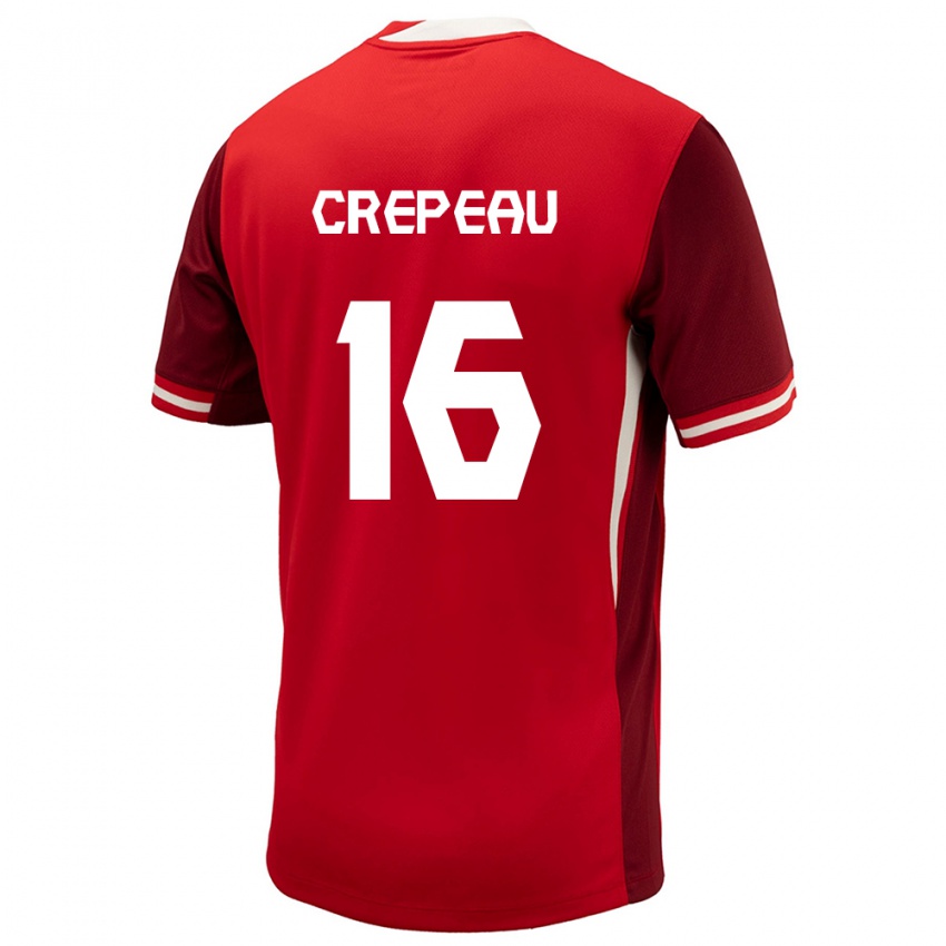 Hombre Camiseta Canadá Maxime Crepeau #16 Rojo 1ª Equipación 24-26 La Camisa Perú