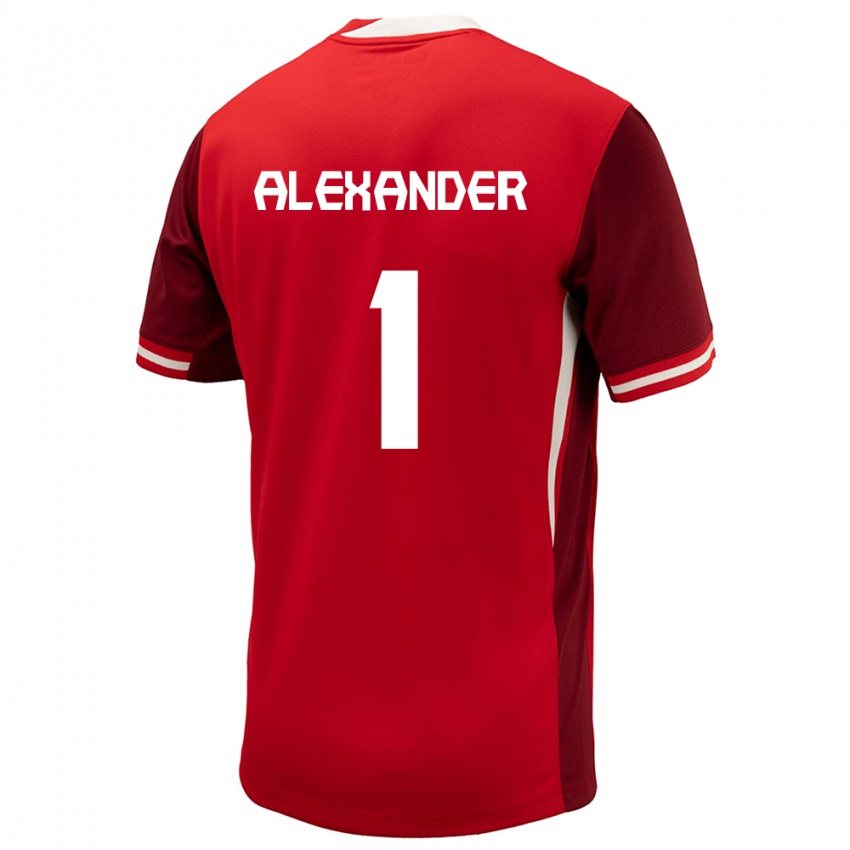 Hombre Camiseta Canadá Ben Alexander #1 Rojo 1ª Equipación 24-26 La Camisa Perú