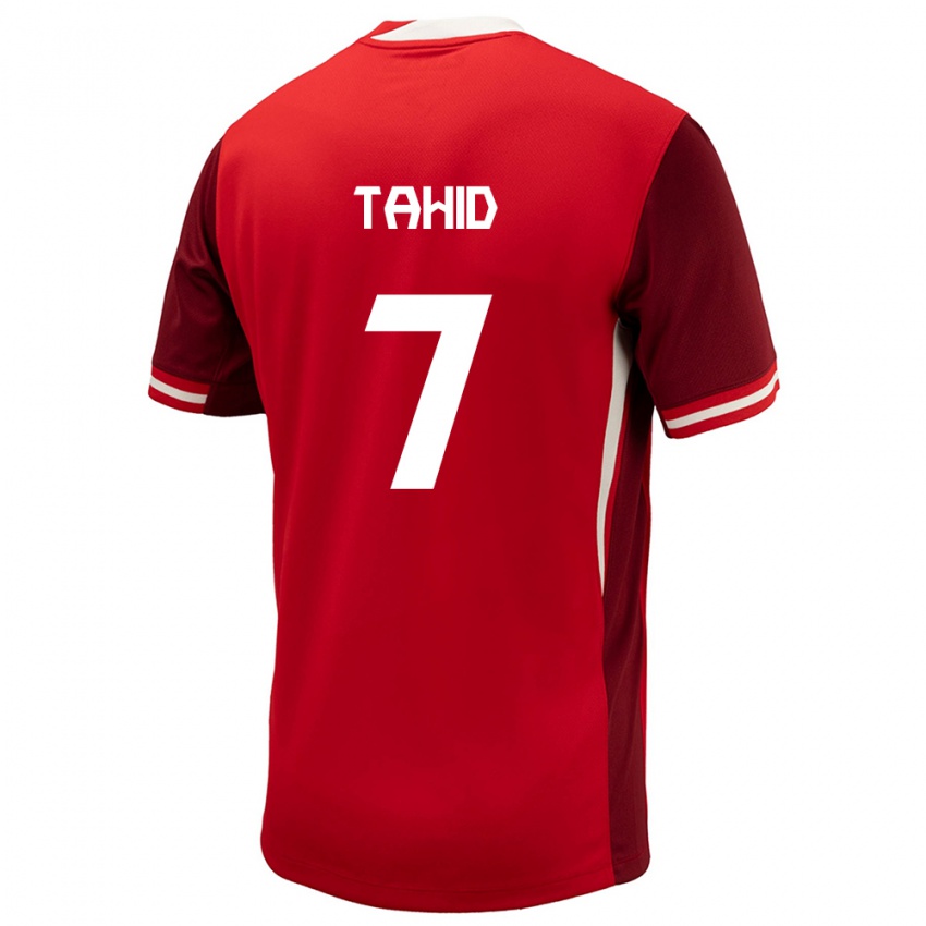 Hombre Camiseta Canadá Taryck Tahid #7 Rojo 1ª Equipación 24-26 La Camisa Perú