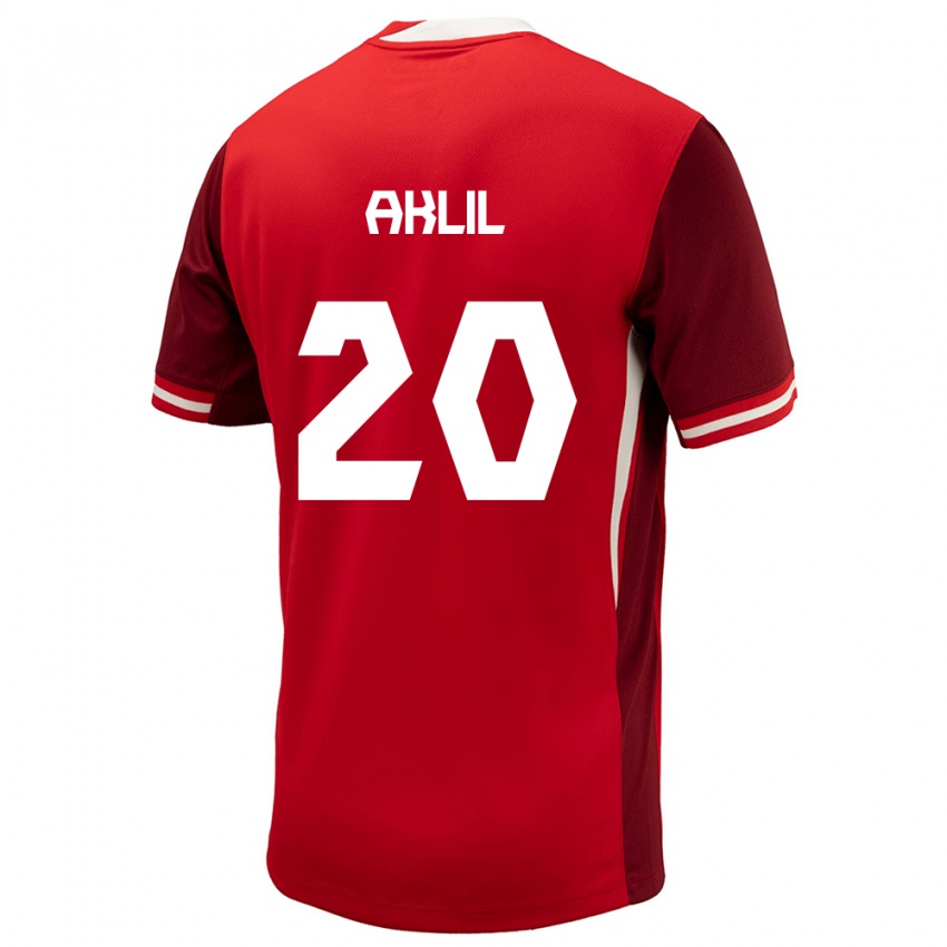 Hombre Camiseta Canadá Lino Aklil #20 Rojo 1ª Equipación 24-26 La Camisa Perú