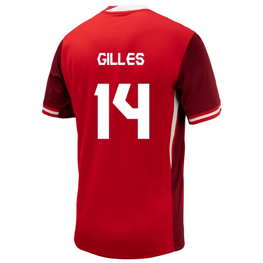 Hombre Camiseta Canadá Vanessa Gilles #14 Rojo 1ª Equipación 24-26 La Camisa Perú