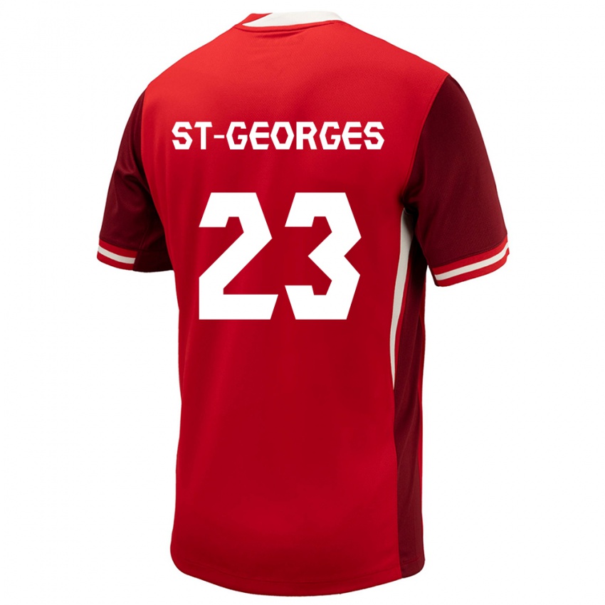 Hombre Camiseta Canadá Bianca St Georges #23 Rojo 1ª Equipación 24-26 La Camisa Perú