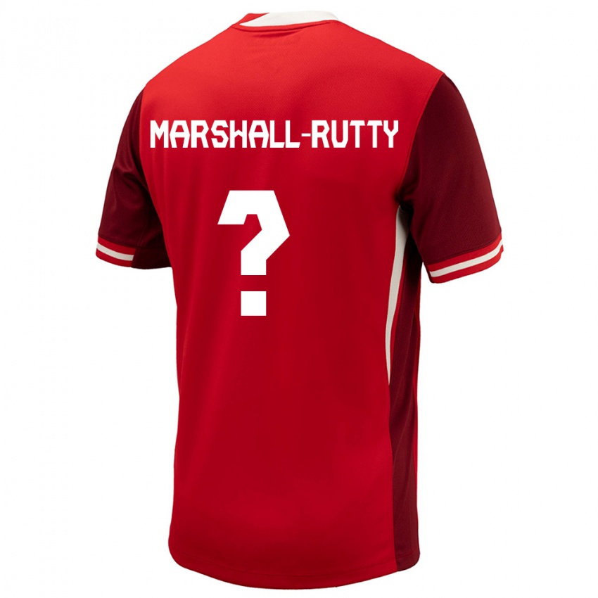 Hombre Camiseta Canadá Jahkeele Marshall Rutty #0 Rojo 1ª Equipación 24-26 La Camisa Perú